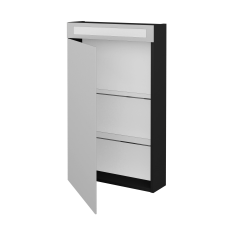 Dreja - Jednodverová zrkadlová skrinka MAX GAO 50 - L03 Antracit vysoký lesk / Levé (237240)