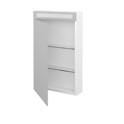 Dreja - Jednodverová zrkadlová skrinka MAX GAO 50 - N01 Biela lesk / Pravé (69110P)