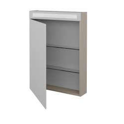 Dreja - Jednodverová zrkadlová skrinka MAX GAO 60 - N07 Stone / Levé (237424)