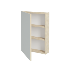 Dreja - Jednodverová zrkadlová skrinka Q GA 50 - D04 Dub / Levé (136314)