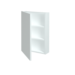 Dreja - Jednodverová zrkadlová skrinka Q GA 50 - N01 Biela lesk / Pravé (29008P)