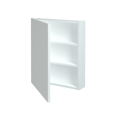 Dreja - Jednodverová zrkadlová skrinka Q GA 60 - N01 Biela lesk / Pravé (29015P)