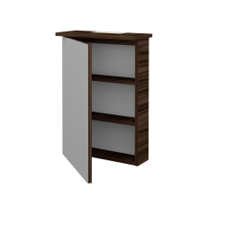 Dreja - Jednodverová zrkadlová skrinka SANI GAO 50 - D06 Orech / Levé (136802)