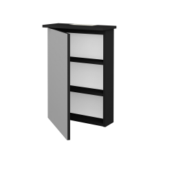 Dreja - Jednodverová zrkadlová skrinka SANI GAO 50 - L03 Antracit vysoký lesk / Levé (236571)