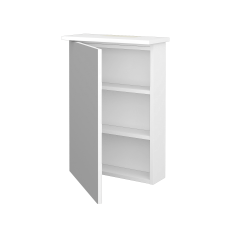 Dreja - Jednodverová zrkadlová skrinka SANI GAO 50 - M01 Biela mat / Levé (236595)