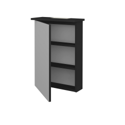 Dreja - Jednodverová zrkadlová skrinka SANI GAO 50 - N03 Graphite / Levé (236618)