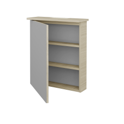 Dreja - Jednodverová zrkadlová skrinka SANI GAO 60 - D04 Dub / Levé (136901)