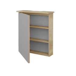 Dreja - Jednodverová zrkadlová skrinka SANI GAO 60 - D15 Nebraska / Levé (236656)