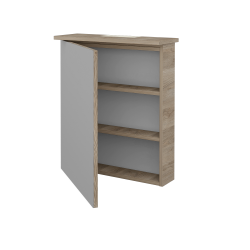 Dreja - Jednodverová zrkadlová skrinka SANI GAO 60 - D17 Colorado / Levé (236670)