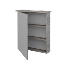 Dreja - Jednodverová zrkadlová skrinka SANI GAO 60 - D22 Karamel / Levé (466534)