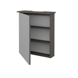 Dreja - Jednodverová zrkadlová skrinka SANI GAO 60 - N06 Lava / Levé (236731)