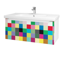 Dreja - Kúpeľňová skriňa COLOR SZZ 100 - N01 Biela lesk / IND Individual (123062)