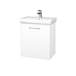 Dreja - Kúpeľňová skriňa DOOR SZD 55 - N01 Biela lesk / Úchytka T04 / L01 Biela vysoký lesk / Levé (21941E)