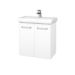 Dreja - Kúpeľňová skriňa DOOR SZD2 60 - N01 Biela lesk / Úchytka T01 / M01 Biela mat (205188A)