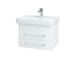 Dreja - Kúpeľňová skriňa Q ZÁSUVKOVÉ SZZ2 60 - N01 Biela lesk / Úchytka T01 / L01 Biela vysoký lesk (72721A)