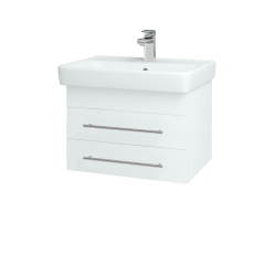 Dreja - Kúpeľňová skriňa Q ZÁSUVKOVÉ SZZ2 60 - N01 Biela lesk / Úchytka T02 / L01 Biela vysoký lesk (72721B)