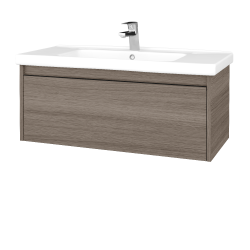 Dreja - Kúpeľňová skrinka BONO SZZ 100 (umývadlo Harmonia) - D03 Cafe / Úchytka T33 - čierna mat / D03 Cafe (204150J)