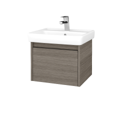 Dreja - Kúpeľňová skrinka BONO SZZ 55 (umývadlo Q) - D03 Cafe / Úchytka T33 - čierna mat / D03 Cafe (203078J)