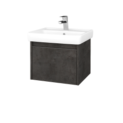 Dreja - Kúpeľňová skrinka BONO SZZ 55 (umývadlo Q) - D16  Tmavý betón / Úchytka T34 / D16 Tmavý betón (348274K)