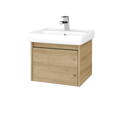 Dreja - Kúpeľňová skrinka BONO SZZ 55 (umývadlo Q) - D22 Karamel / Úchytka T33 - čierna mat / D22 Karamel (448639J)