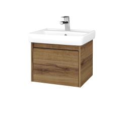 Dreja - Kúpeľňová skrinka BONO SZZ 55 (umývadlo Q) - D27 Cognac / Úchytka T33 / D27 Cognac (448585J)