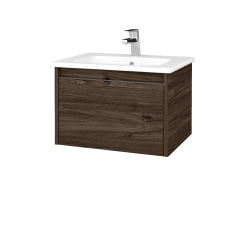 Dreja - Kúpeľňová skrinka BONO SZZ 60 (umývadlo Euphoria) - D25 Teak / Úchytka T34 / D25 Teak (447076K)