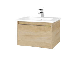 Dreja - Kúpeľňová skrinka BONO SZZ 60 (umývadlo Euphoria) - D29 Honey / Úchytka T34 - nerez / D29 Honey (296289K)