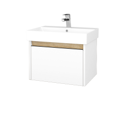 Dreja - Kúpeľňová skrinka BONO SZZ 60 umývadlo Glance - N09 Biela mat / Úchytka T33 / N09 Biela mat (277420J)