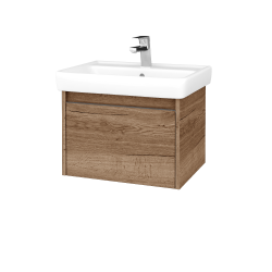 Dreja - Kúpeľňová skrinka BONO SZZ 60 (umývadlo Q) - D21 Tobacco / Úchytka T34 - nerez / D21 Tobacco (348588K)