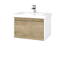 Dreja - Kúpeľňová skrinka BONO SZZ 65 (umývadlo Harmonia) - N01 Biela lesk / Úchytka T34 - nerez / D09 Arlington (204013K)