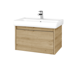 Dreja - Kúpeľňová skrinka BONO SZZ 70 (umývadlo Q) - D22 Karamel / Úchytka T34 - nerez / D22 Karamel (448912K)