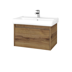 Dreja - Kúpeľňová skrinka BONO SZZ 70 (umývadlo Q) - D27 Cognac / Úchytka T34 - nerez / D27 Cognac (448868K)