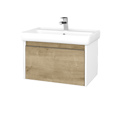 Dreja - Kúpeľňová skrinka BONO SZZ 70 (umývadlo Q) - N01 Biela lesk / Úchytka T34 - nerez / D09 Arlington (203290K)