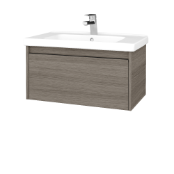 Dreja - Kúpeľňová skrinka BONO SZZ 80 (umývadlo Harmonia) - D03 Cafe / Úchytka T33 - čierna mat / D03 Cafe (204068J)