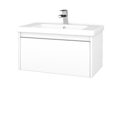 Dreja - Kúpeľňová skrinka BONO SZZ 80 (umývadlo Harmonia) - N01 Biela lesk / Úchytka T34 - nerez / N01 Biela lesk (204129K)