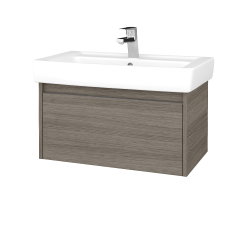 Dreja - Kúpeľňová skrinka BONO SZZ 80 (umývadlo Q) - D03 Cafe / Úchytka T34 - nerez / D03 Cafe (203344K)