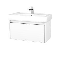 Dreja - Kúpeľňová skrinka BONO SZZ 80 (umývadlo Q) - N01 Biela lesk / Úchytka T34 - nerez / N01 Biela lesk (203405K)