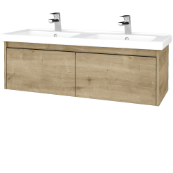 Dreja - Kúpeľňová skrinka BONO SZZ2 125 (umývadlo Harmonia) - D09 Arlington / Úchytka T33 - čierna mat / D09 Arlington (204266J)