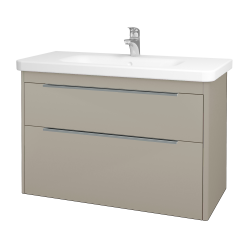 Dreja - Kúpeľňová skrinka ENZO SZZ2 100 - L04 Béžová vysoký lesk / L04 Béžová vysoký lesk (52501)