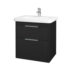 Dreja - Kúpeľňová skrinka ENZO SZZ2 65 - L03 Antracit vysoký lesk / L03 Antracit vysoký lesk (172374)