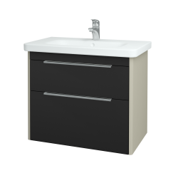 Dreja - Kúpeľňová skrinka ENZO SZZ2 80 - L03 Antracit vysoký lesk / L03 Antracit vysoký lesk (113674)