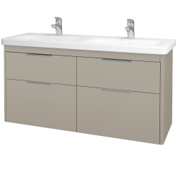 Dreja - Kúpeľňová skrinka ENZO SZZ4 130 - L04 Béžová vysoký lesk / L04 Béžová vysoký lesk (130213)