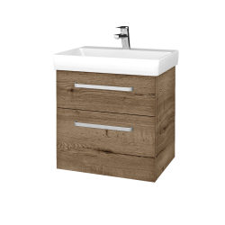 Dreja - Kúpeľňová skrinka PROJECT SZZ2 60 - D21 Tobacco / Úchytka T01 / D21 Tobacco (322823A)