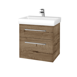 Dreja - Kúpeľňová skrinka PROJECT SZZ2 60 - D21 Tobacco / Úchytka T04 / D21 Tobacco (322823E)