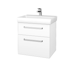 Dreja - Kúpeľňová skrinka PROJECT SZZ2 60 - N01 Biela lesk / Úchytka T01 / L01 Biela vysoký lesk (322793A)