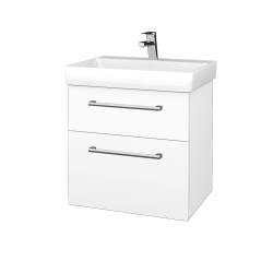 Dreja - Kúpeľňová skrinka PROJECT SZZ2 60 - N01 Biela lesk / Úchytka T03 / L01 Biela vysoký lesk (322793C)