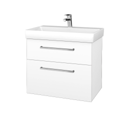 Dreja - Kúpeľňová skrinka PROJECT SZZ2 70 - N01 Biela lesk / Úchytka T04 / L01 Biela vysoký lesk (323257E)