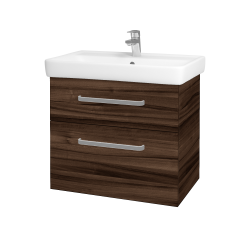 Dreja - Kúpeľňová skrinka Q MAX SZZ2 70 - D06 Orech / Úchytka T01 / D06 Orech (60414A)