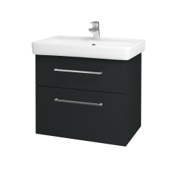 Dreja - Kúpeľňová skrinka Q MAX SZZ2 70 - L03 Antracit vysoký lesk / Úchytka T04 / L03 Antracit vysoký lesk (60384E)