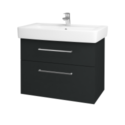 Dreja - Kúpeľňová skrinka Q MAX SZZ2 80 - L03 Antracit vysoký lesk / Úchytka T04 / L03 Antracit vysoký lesk (60391E)